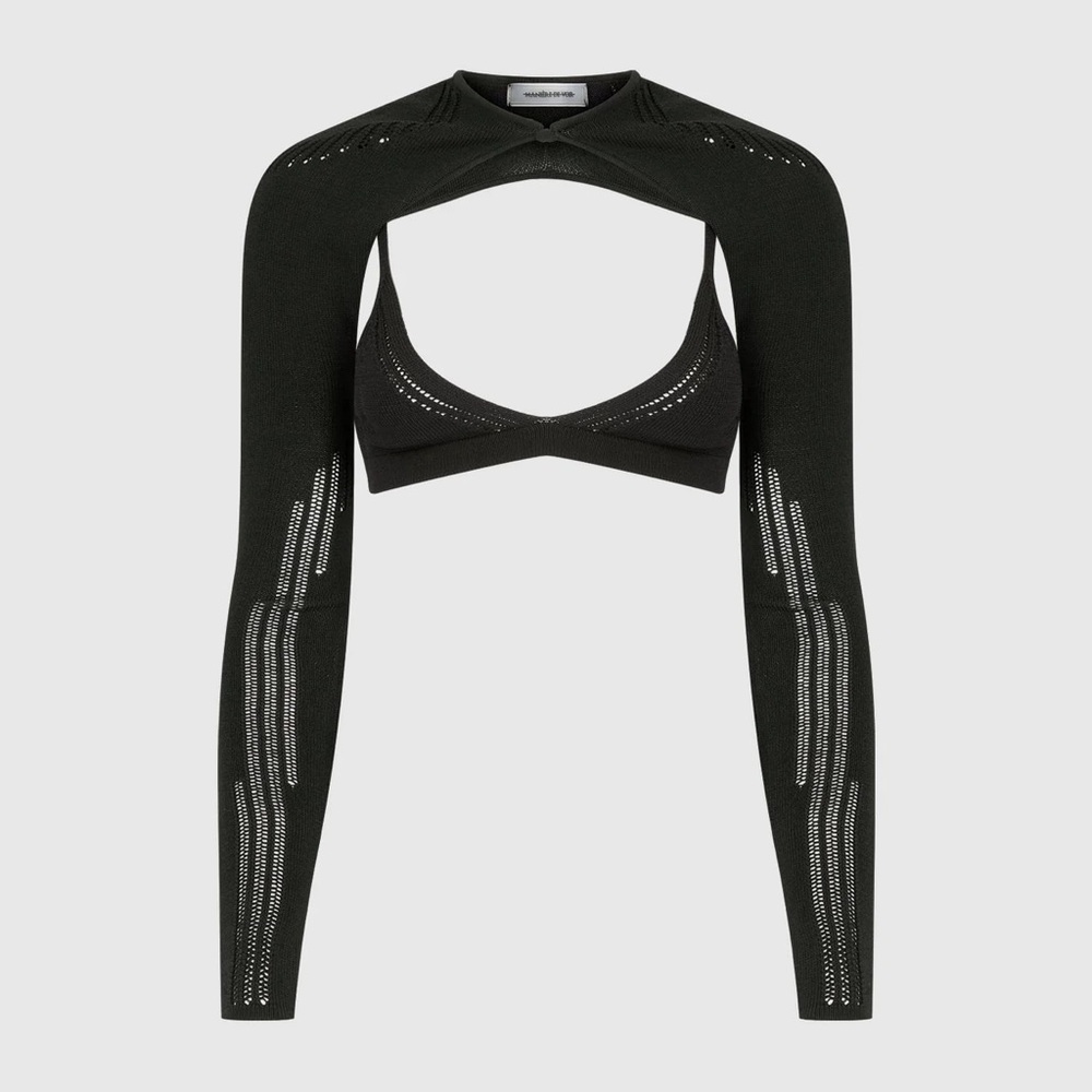 Knitted Sleeve Overlay With Bralette